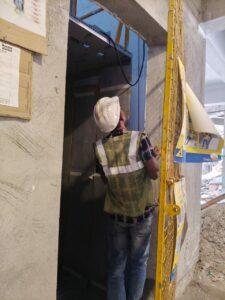 LIFT FIXING WORK IN PROGRESS