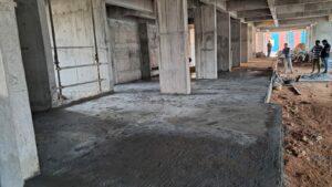 GROUND FLOOR LOBY PCC WORK IN PROGRESS