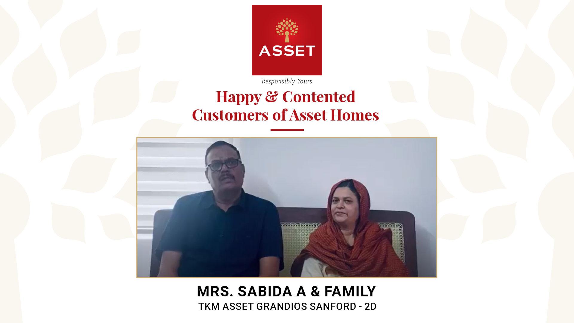 Mrs. Sabida A & Family, TKM Asset Grandios Sanford – 2D