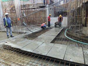 Basement Raft slab casting