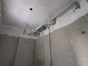 Sample flat high level plumbing work is on progress