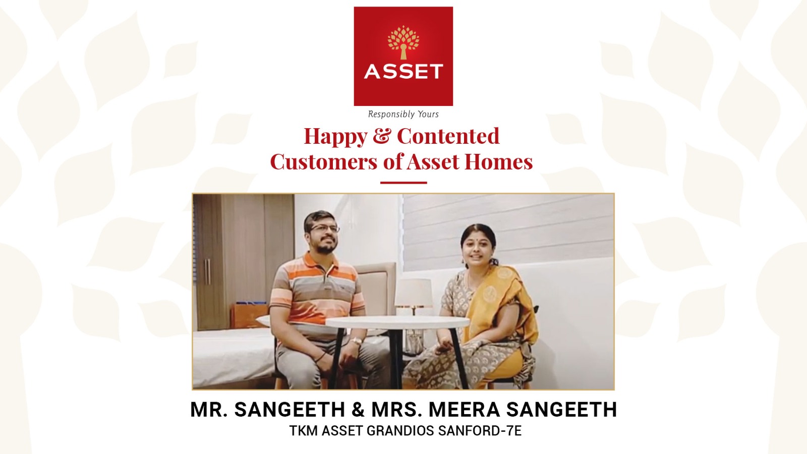 Mr. Sangeeth & Mrs. Meera Sangeeth, TKM Asset Grandios Sanford-7E