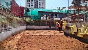 Ramp area back filling and compaction work