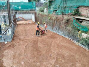ramp area back filling and compaction work (2)