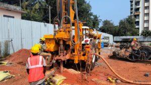 Pile No 119 Drilling Work completed