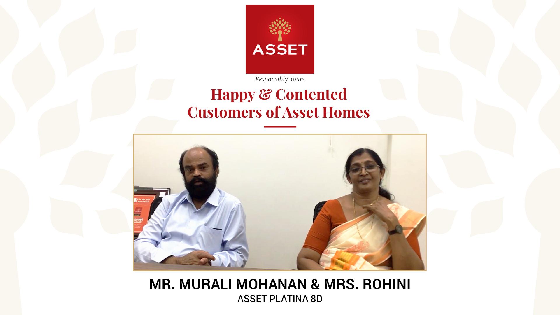 Mr. Murali Mohanan & Mrs. Rohini – Platina 8D