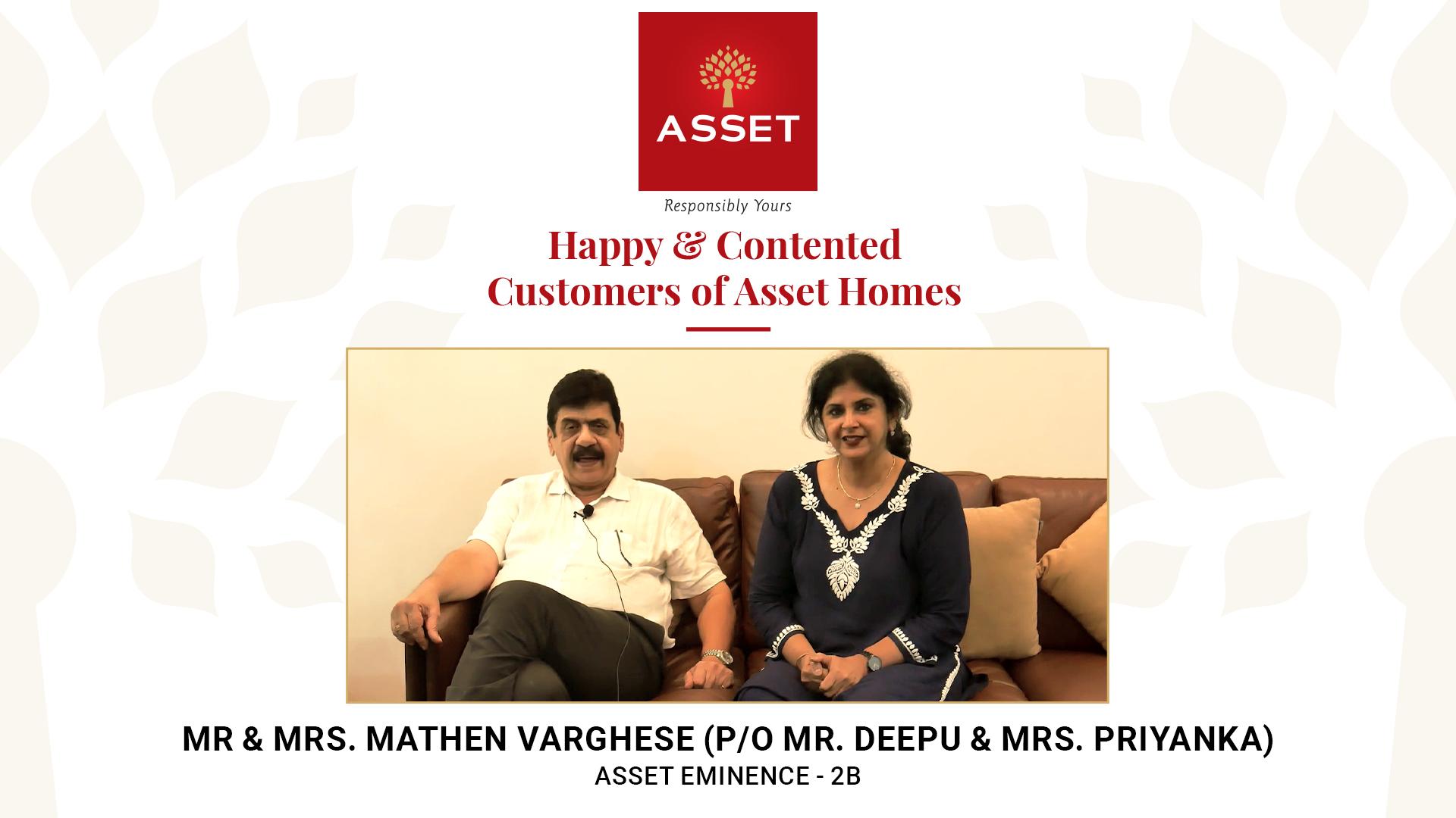 Mr & Mrs. Mathen Varghese (P/O Mr. Deepu & Mrs. Priyanka) – Asset Eminence – 2B